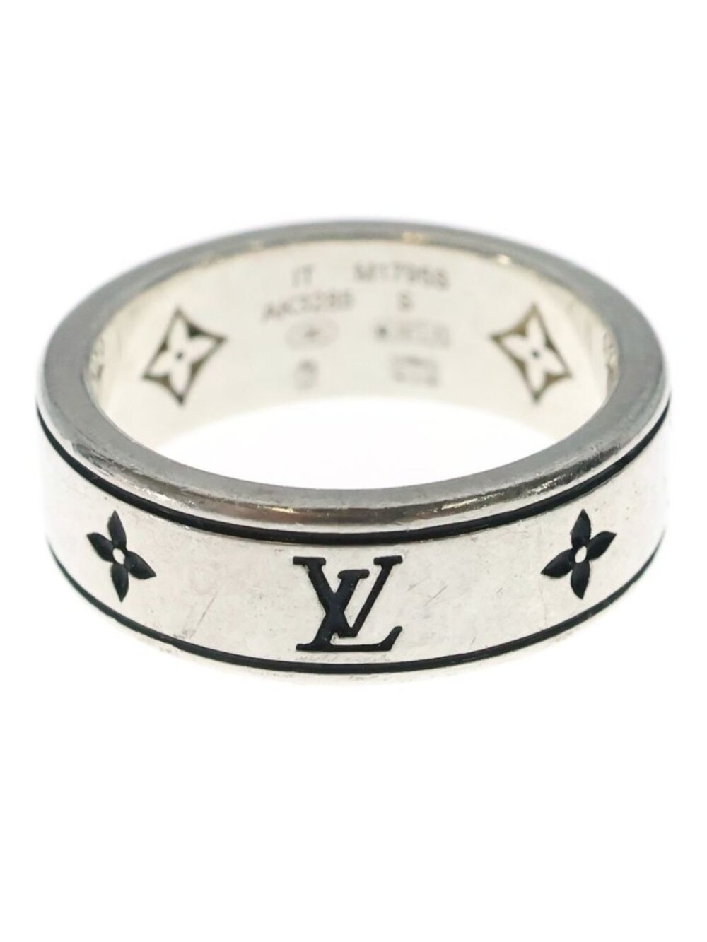 Louis Vuitton Ring LV Spike Monogram Silver